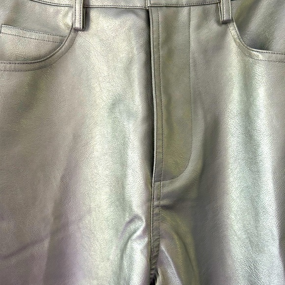 Wayf Silver Vegan Leather Jean - Picture 4 of 5